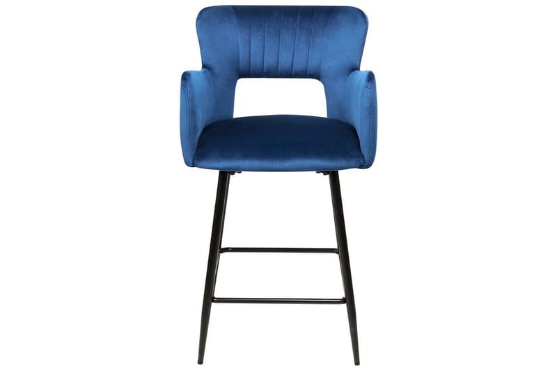 Barstol Sanilac set om 2 Blå-Svart - Blå-Svart - Möbler - Stolar & fåtöljer - Barstol & barpall