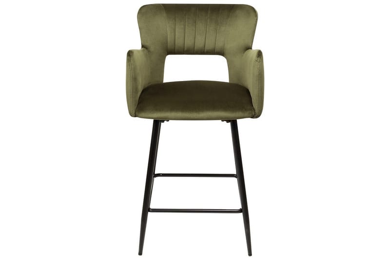 Barstol Sanilac set om 2 Grön-Svart - Grön-Svart - Möbler - Stolar & fåtöljer - Barstol & barpall