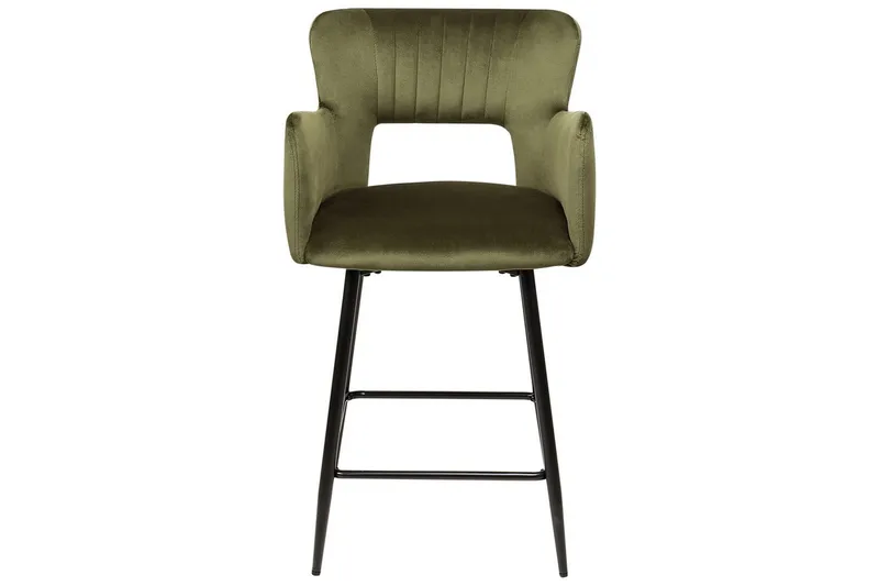 Barstol Sanilac set om 2 Grön-Svart - Grön-Svart - Möbler - Stolar & fåtöljer - Barstol & barpall