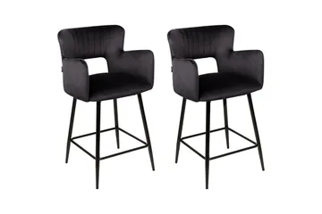 Barstol Sanilac set om 2 Svart