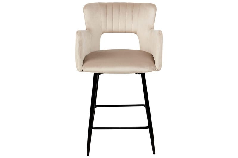 Barstol Sanilac set om 2 Taupe-Svart - Taupe-Svart - Möbler - Stolar & fåtöljer - Barstol & barpall