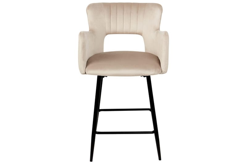 Barstol Sanilac set om 2 Taupe-Svart - Taupe-Svart - Möbler - Bord & matgrupper