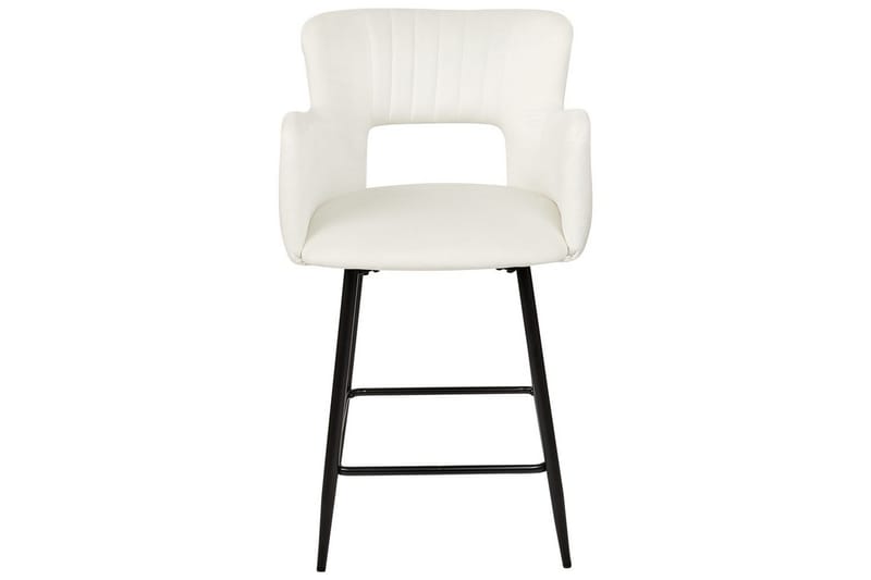 Barstol Sanilac set om 2 Vit-Svart - Vit-Svart - Möbler - Stolar & fåtöljer - Barstol & barpall