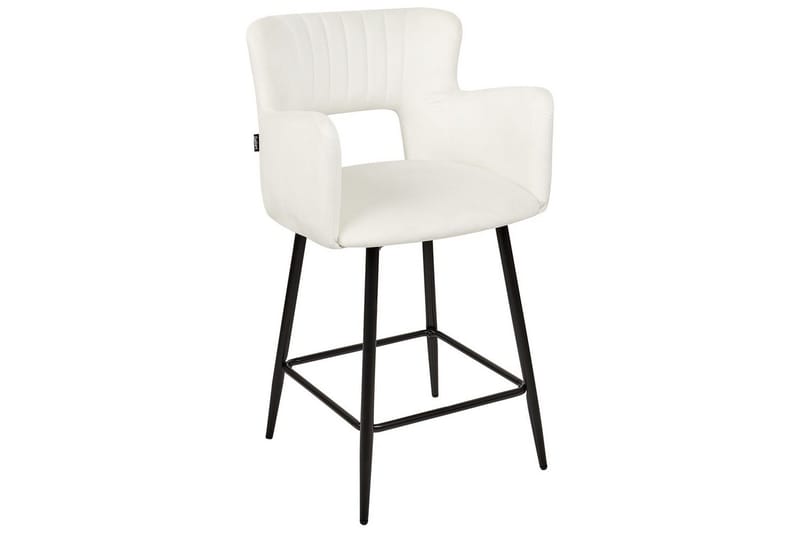 Barstol Sanilac set om 2 Vit-Svart - Vit-Svart - Möbler - Stolar & fåtöljer - Barstol & barpall