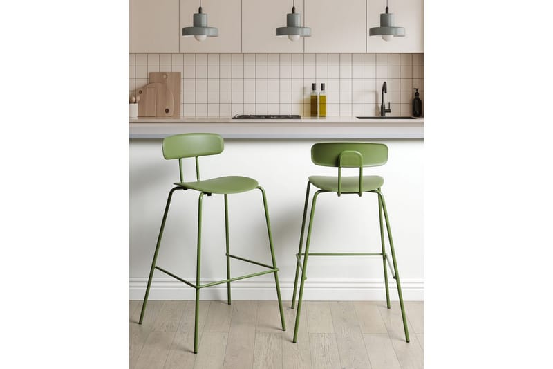 Barstol Sibley set om 2 Grön - Grön - Möbler - Bord & matgrupper
