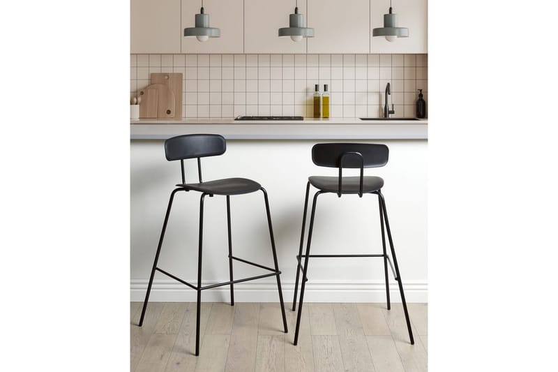 Barstol Sibley set om 2 Svart - Svart - Möbler - Bord & matgrupper