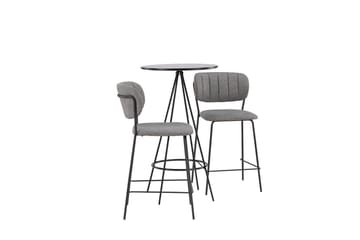 Bistro Barbord 60 cm med 2 Bell Matstol Grå - Möbler - Bord & matgrupper