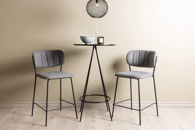 Bistro Barbord 60 cm med 2 Bell Matstol Grå