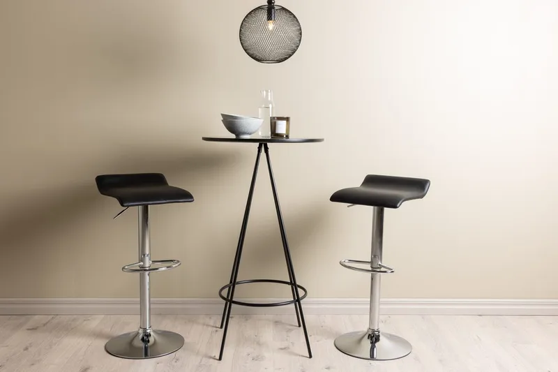 Bistro Barbord 60 cm med 2 Jonna Matstol Svart