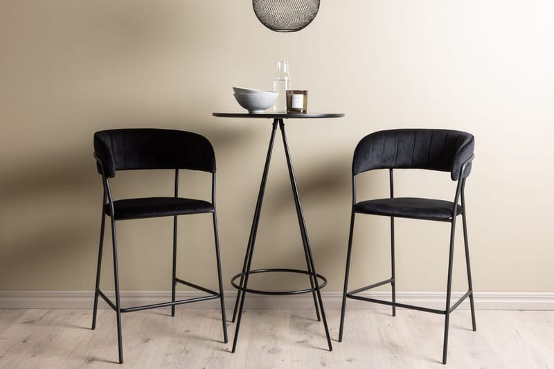 Bistro Barbord 60 cm med 2 Lui Matstol Svart - Möbler - Bord & matgrupper