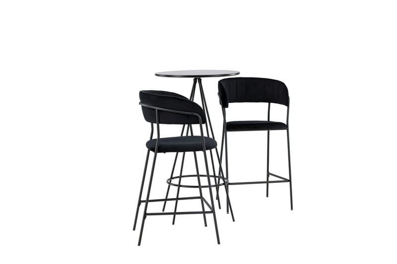 Bistro Barbord 60 cm med 2 Lui Matstol Svart - Möbler - Bord & matgrupper