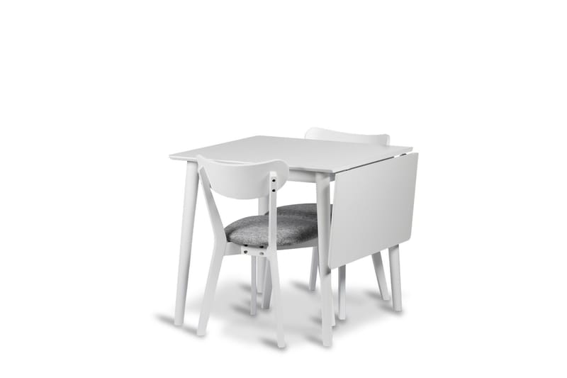 Åland Matgrupp 80-120 cm med 2 st Åland Stolar, Vit