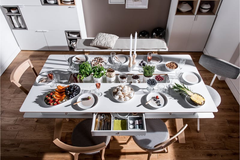 4You Låda till bord Vit/Trä/Natur - VOX - Möbler - Bord & matgrupper - Bordstillbehör