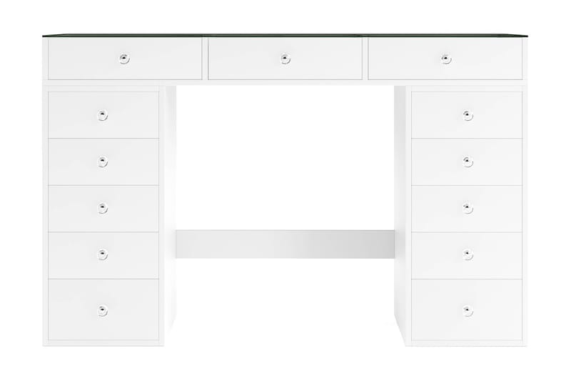 Addison Sminkbord Glas 120 cm - Vit - Möbler - Bord & matgrupper - Sminkbord & toalettbord