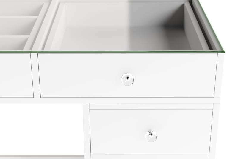 Addison Sminkbord Glas 120 cm - Vit - Möbler - Bord & matgrupper - Sminkbord & toalettbord