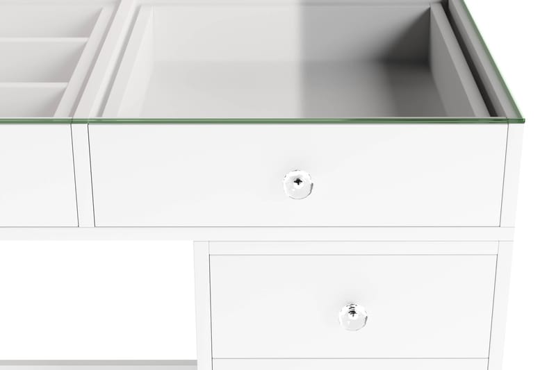 Addison Sminkbord Glas 120 cm - Vit - Möbler - Bord & matgrupper - Sminkbord & toalettbord