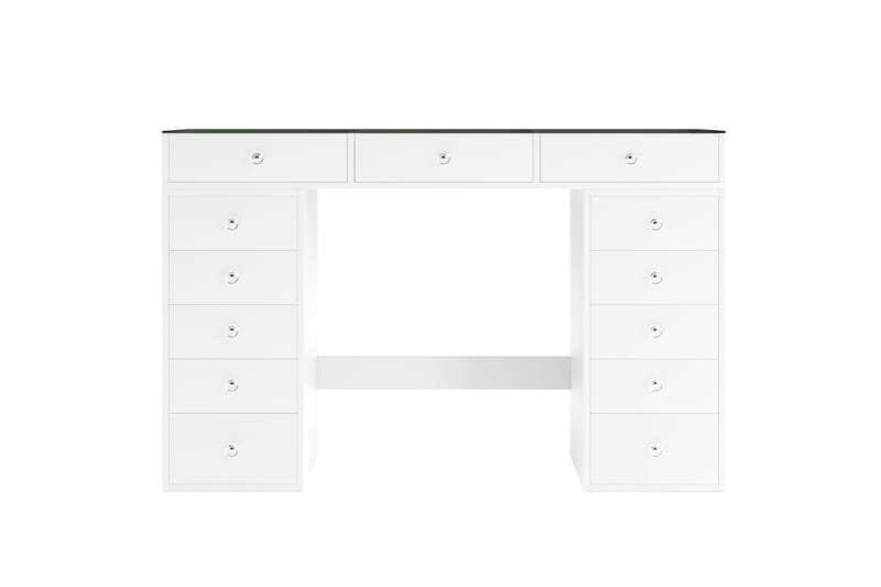 Addison Sminkbord Glas 120 cm - Vit - Möbler - Bord & matgrupper - Sminkbord & toalettbord