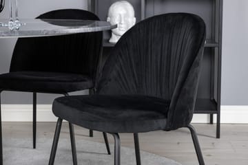 Admira Matbord 106 cm Runt Marmor med 4 Wrinkles Matstol - Möbler - Bord & matgrupper - Matgrupper