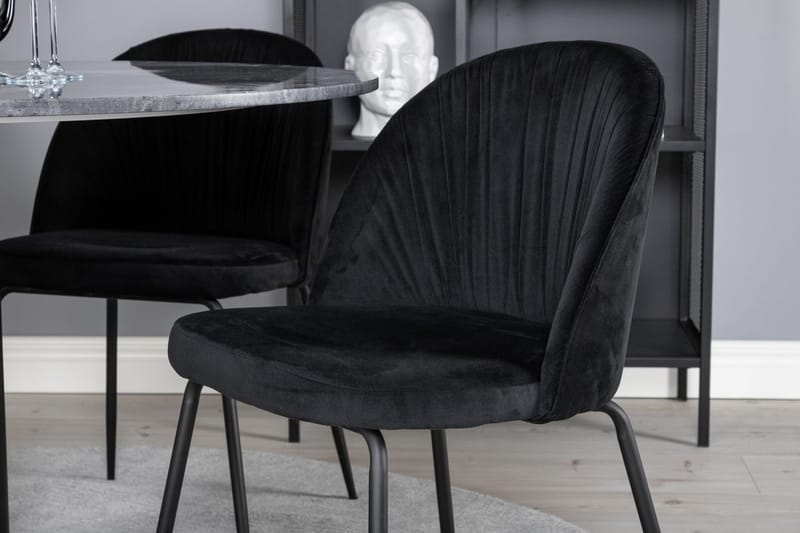 Admira Matbord 106 cm Runt Marmor med 4 Wrinkles Matstol - Möbler - Bord & matgrupper - Matgrupper