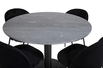 Admira Matbord 106 cm Runt Marmor med 4 Wrinkles Matstol - Möbler - Bord & matgrupper - Matgrupper
