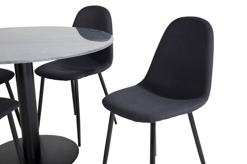 Admira Matbord 106 cm Runt Marmor med 4 Polar Matstol - Möbler - Bord & matgrupper - Matgrupper