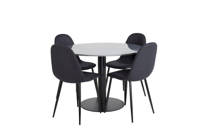 Admira Matbord 106 cm Runt Marmor med 4 Polar Matstol - Möbler - Bord & matgrupper - Matgrupper