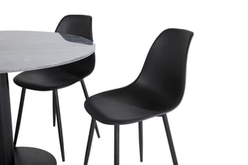Admira Matbord 106 cm Runt Marmor med 4 Polar Matstol - Möbler - Bord & matgrupper - Matgrupper