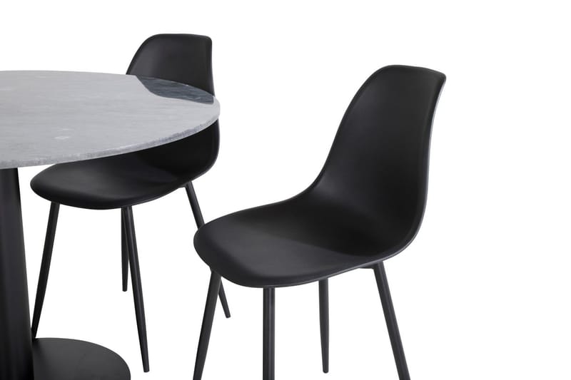 Admira Matbord 106 cm Runt Marmor med 4 Polar Matstol - Möbler - Bord & matgrupper - Matgrupper