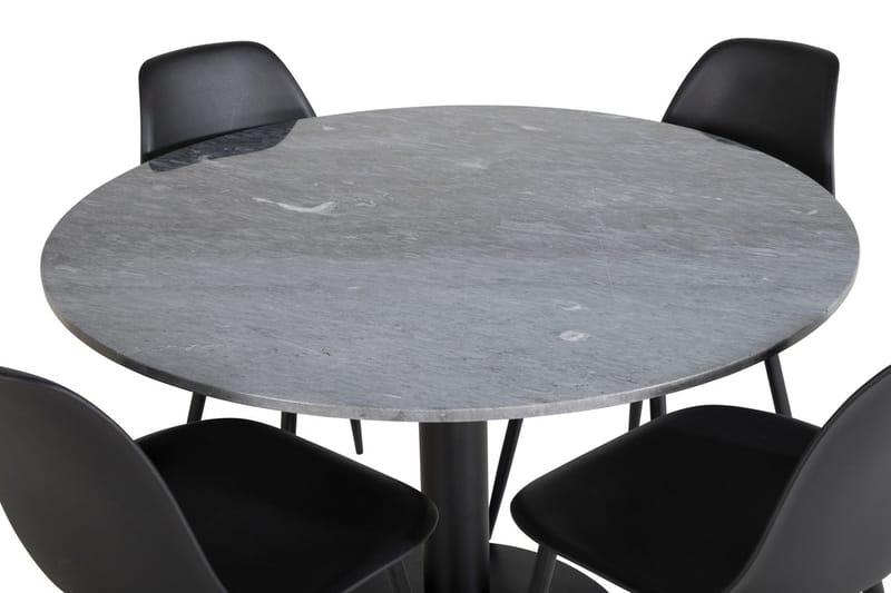 Admira Matbord 106 cm Runt Marmor med 4 Polar Matstol - Möbler - Bord & matgrupper - Matgrupper