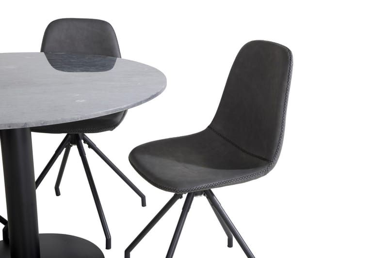Admira Matbord 106 cm Runt Marmor med 4 Polar Matstol - Möbler - Bord & matgrupper - Matgrupper