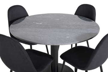 Admira Matbord 106 cm Runt Marmor med 4 Polar Matstol - Möbler - Bord & matgrupper - Matgrupper