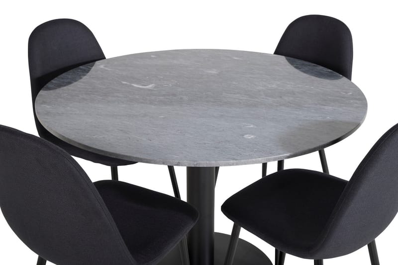 Admira Matbord 106 cm Runt Marmor med 4 Polar Matstol - Möbler - Bord & matgrupper - Matgrupper