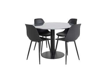 Admira Matbord 106 cm Runt Marmor med 4 Polar Matstol - Möbler - Bord & matgrupper - Matgrupper