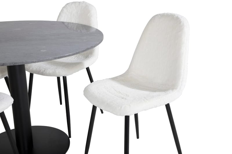 Admira Matbord 106 cm Runt Marmor med 4 Polar Matstol - Möbler - Bord & matgrupper - Matgrupper