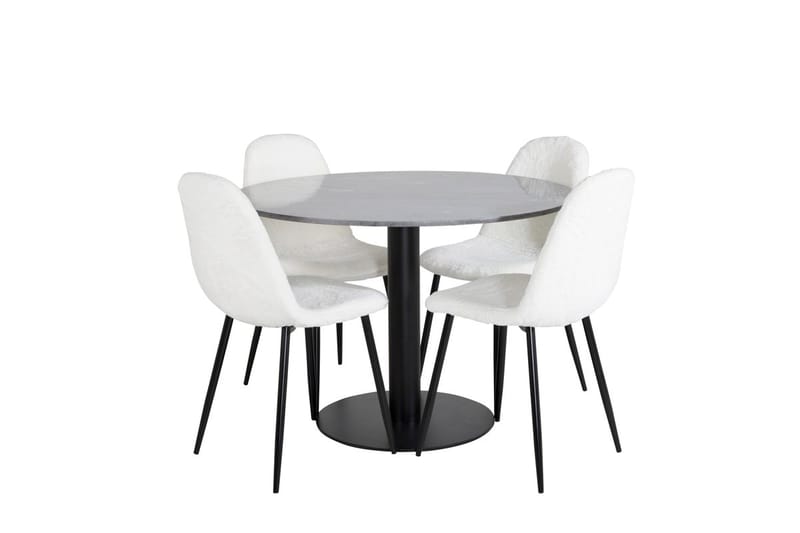Admira Matbord 106 cm Runt Marmor med 4 Polar Matstol - Möbler - Bord & matgrupper - Matgrupper