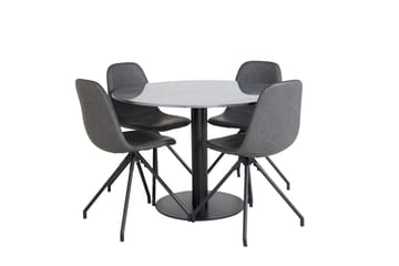 Admira Matbord 106 cm Runt Marmor med 4 Polar Matstol - Möbler - Bord & matgrupper - Matgrupper