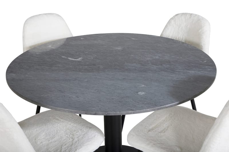 Admira Matbord 106 cm Runt Marmor med 4 Polar Matstol - Möbler - Bord & matgrupper - Matgrupper
