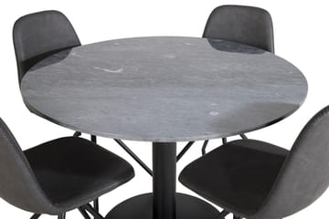 Admira Matbord 106 cm Runt Marmor med 4 Polar Matstol - Möbler - Bord & matgrupper - Matgrupper