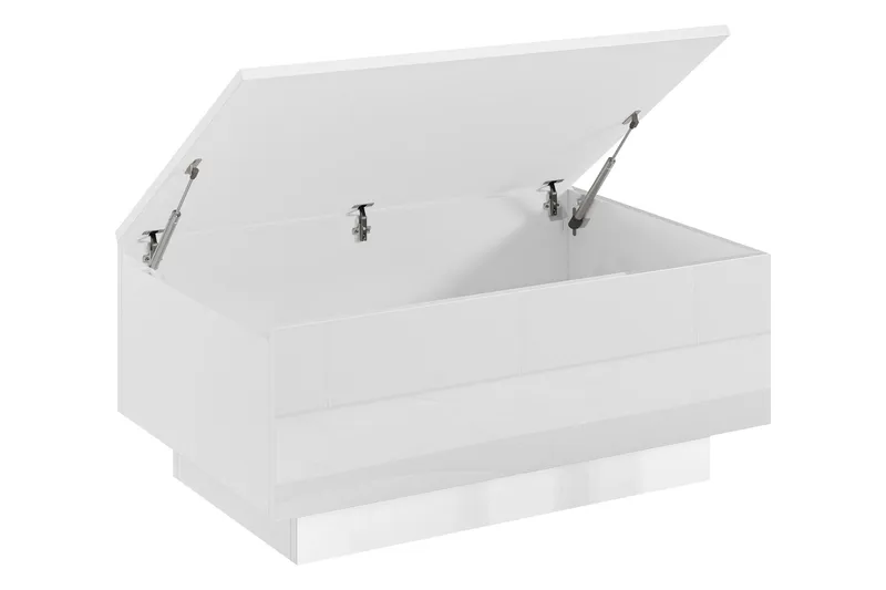 Adrianah 90 cm Rektangulärt Soffbord med Förvaring i Målat Trä - Vit - Möbler - Bord & matgrupper - Soffbord
