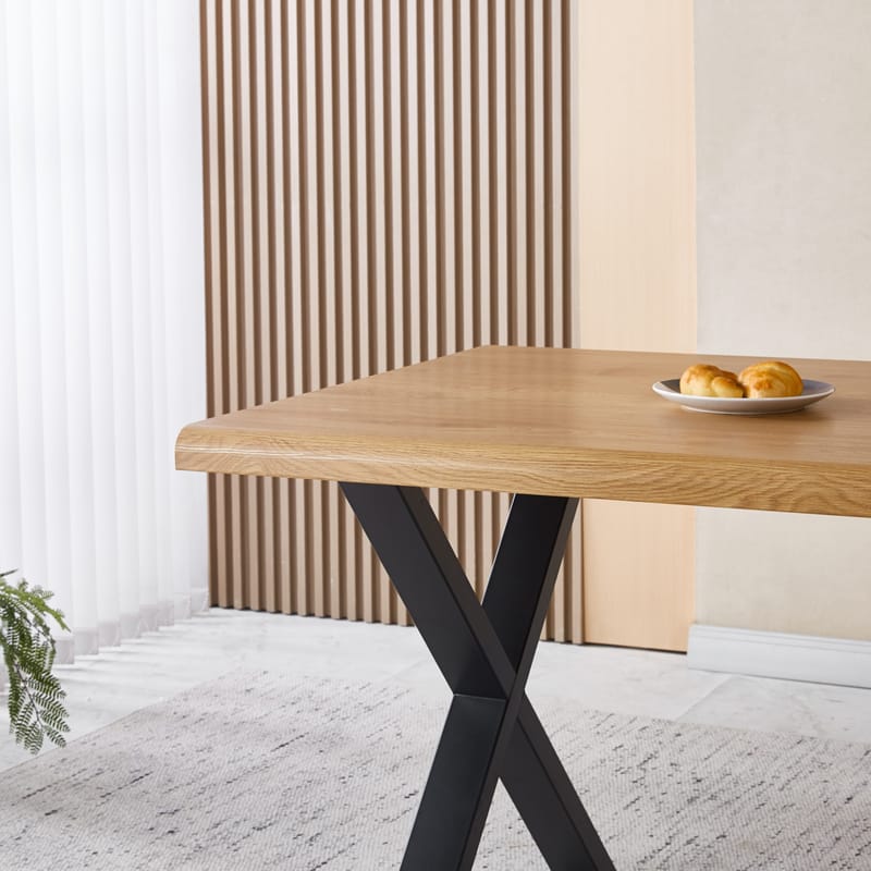Agnes matbord 150x90 cm - Ek/svart - Ek/svart - Möbler - Bord & matgrupper - Matbord & köksbord
