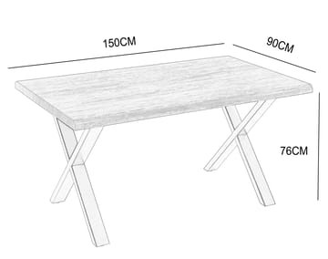 Agnes matbord 150x90 cm - Ek/svart - Ek/svart - Möbler - Bord & matgrupper - Matbord & köksbord
