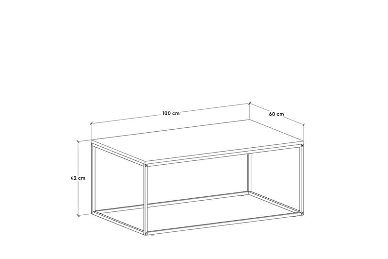 Ajmit Soffbord 100x60 cm Brun/Svart - Hanah Home - Möbler - Bord & matgrupper - Soffbord