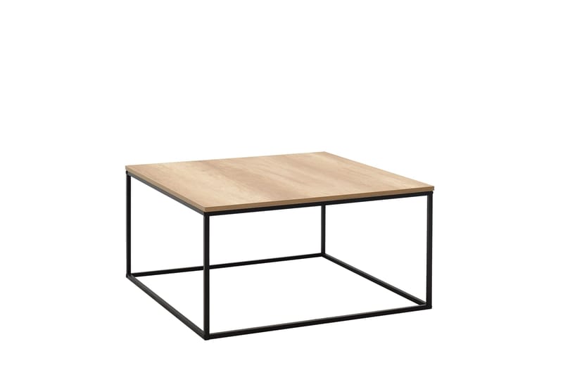 Ajmit Soffbord 80x80 cm Brun/Svart, Hanah Home