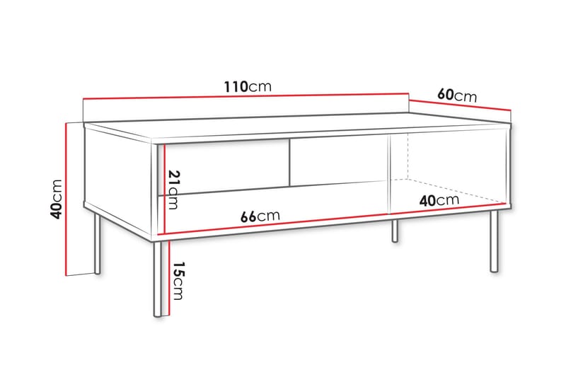 Akiko Soffbord 110 cm - Grön - Möbler - Bord & matgrupper - Soffbord
