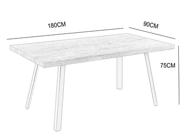 Algot matbord 180x90 cm - Ek - Ek - Möbler - Bord & matgrupper - Matbord & köksbord