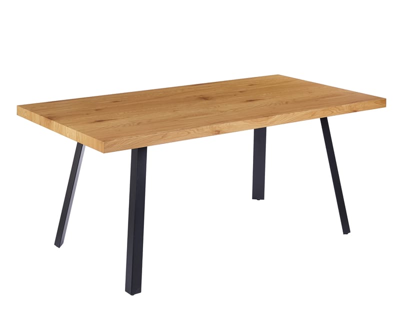 Algot Rektangulärt Matbord 180 cm i Trä och Metall med Ekutseende - Natur|Svart - Möbler - Bord & matgrupper - Matbord & köksbord