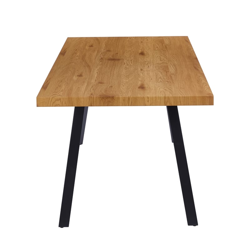Algot Rektangulärt Matbord 180 cm i Trä och Metall med Ekutseende - Natur|Svart - Möbler - Bord & matgrupper - Matbord & köksbord