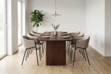 Alma Matgrupp rektangulärt 180 cm Valnöt med 6 Filip Matstolar - Valnöt - Möbler - Bord & matgrupper - Matgrupper