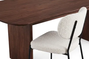 Alma Matgrupp rektangulärt 220 cm med 6 Gemmiano Matstolar - Valnöt - Möbler - Bord & matgrupper - Matgrupper