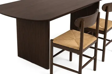Alma Matgrupp rektangulärt 220 cm Rökt Ek med 6 Malte Matstolar - Möbler - Bord & matgrupper - Matgrupper